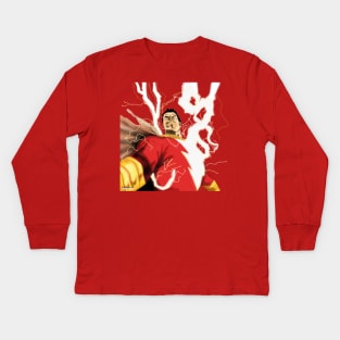 Shazam! magi hero Kids Long Sleeve T-Shirt